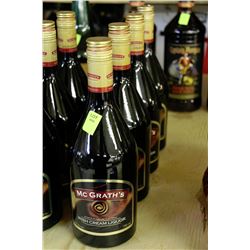 FOUR 750ML BOTTLES OF MC GRATH'S IRISH CREAM
