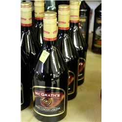 THREE 750ML BOTTLES OF MC GRATH'S IRISH CREAM