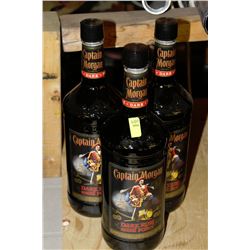 THREE 1.14L BOTTLES OF CAPTAIN MORGAN DARK RUM