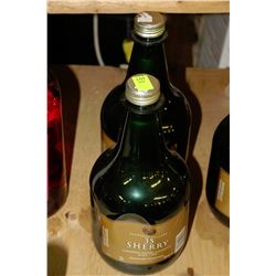 TWO 2L BOTTLES OF 35 SHERRY WINE