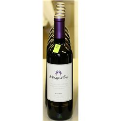FIVE 750ML BOTTLES OF MÉNAGE À TROIS MALBEC