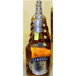SIX 750ML BOTTLES OF GIBSON'S STERLING CANADIAN