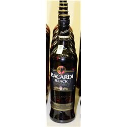 FIVE 750ML BOTTLES OF BACARDI BLACK CRAFTED RUM