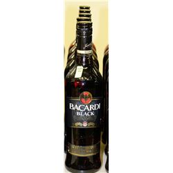 FIVE 750ML BOTTLES OF BACARDI BLACK CRAFTED RUM