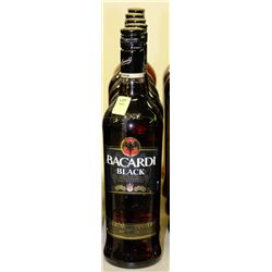 FIVE 750ML BOTTLES OF BACARDI BLACK CRAFTED RUM