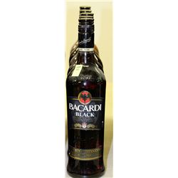 FIVE 750ML BOTTLES OF BACARDI BLACK CRAFTED RUM