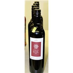 FIVE 750ML BOTTLES OF TIERRA DEL SOL MALBEC