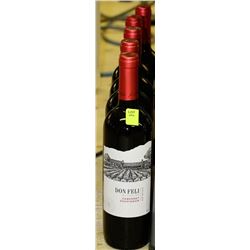 FIVE 750ML BOTTLES OF DON FELI CABERNET SAUVIGNON