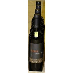 FOUR 750ML BOTTLES OF RISCOS CABERNET SAUVIGNON