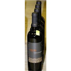 FOUR 750ML BOTTLES OF RISCOS CABERNET SAUVIGNON