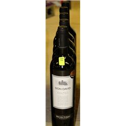 FIVE 750ML BOTTLES OF DON DAVID MALBEC