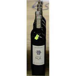 FIVE 750ML BOTTLES OF TIERRA DEL SOL RED WINE