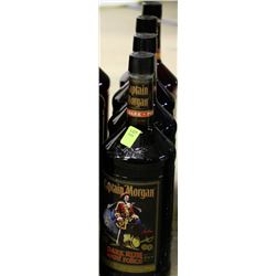 4 BOTTLES OF CAPTAIN MORGAN DARK RUM