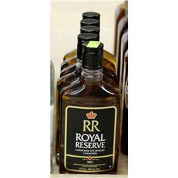 5 BOTTLES OF ROYAL RESERVE CANADIAN WHISKY