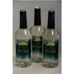 3 BOTTLES OF ALBERTA PURE VODKA