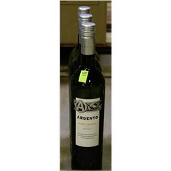 3 BOTTLES OF ARGENTO PINOT GRIGIO WHITE WINE