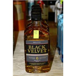 4 BOTTLES OF BLACK VELVET CANADIAN WHISKY