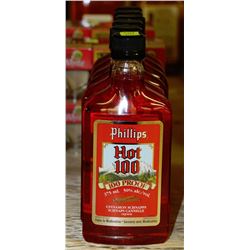 6 BOTTLES OF PHILLIPS HOT 100 CINNAMON SCHNAPPS