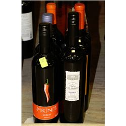 6 BOTTLES OF ASSORTED RED WINE