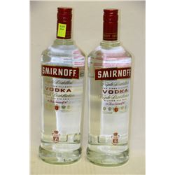 2 BOTTLES OF 1.14L OF SMIRNOFF VODKA