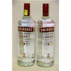 2 BOTTLES OF 1.14L OF SMIRNOFF VODKA