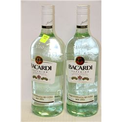 2 BOTTLES OF BACARDI WHITE RUM