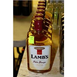7 BOTTLES OF LAMB'S PALM BREEZE AMBER RUM