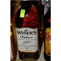 1.14L BOTTLE OF J.P WISER'S CANADIAN RYE WHISKY