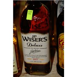 1.14L BOTTLE OF J.P WISER'S CANADIAN RYE WHISKY