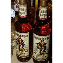 2 BOTTLES OF CAPTAIN MORGAN ORIGINAL SPICED RUM