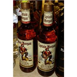 2 BOTTLES OF CAPTAIN MORGAN ORIGINAL SPICED RUM