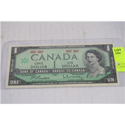 1867/1967 NO S/N MINT CONFEDERATION DOLLAR