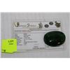 Image 1 : NATURAL GREEN EMERALD 109CT WITH/ COA