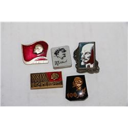 LOT OF 5 RUSSIAN SOVIET UNION PINS