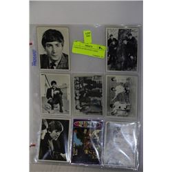 2 SHEETS OF BEATLES CARDS