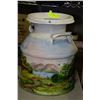 Image 1 : PAINTED VINTAGE CREAM CAN