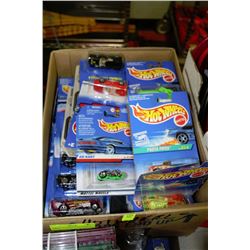 BOX OF 70 CARDED HOT WHEELS - 1990'S