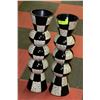 Image 1 : PAIR OF CHECKERED EGGSHELL VASES