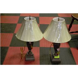 PAIR OF DESIGNER LAMPS IVORY FINISH