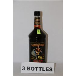 3 BOTTLES OF CAPTAIN MORGAN DARK RUM