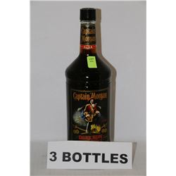 3 BOTTLES OF CAPTAIN MORGAN DARK RUM