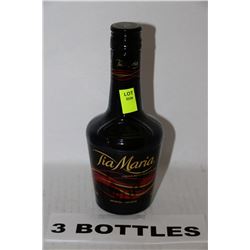 3 BOTTLES OF TIA MARIA LIQUEUR