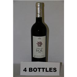 4 BOTTLES OF TIERRA DEL SOL MALBEC RED WINE