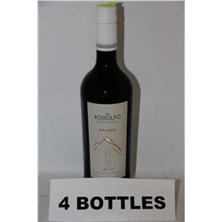 4 BOTTLES DON RODOLFO MALBEC RED WINE