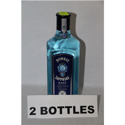 2 BOTTLES OF BOMBAY SAPPHIRE EAST LONDON DRY GIN
