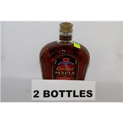 2 BOTTLES OF CROWN ROYAL MAPLE WHISKY