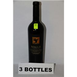 3 BOTTLES OF BOGLE OLD VINE ZINFANDEL