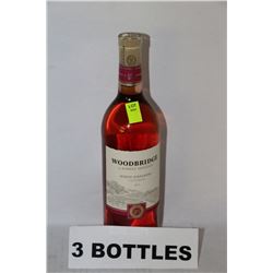 3 BOTTLES OF WOODRIDGE WHITE ZINFANDEL ROSE WINE