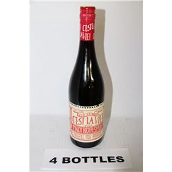 4 BOTTLES OF C'EST LA VIE PINOT NOIR-SYRAH