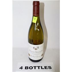 4 BOTTLES OF MACON-VILLAGE CHARDONNAY